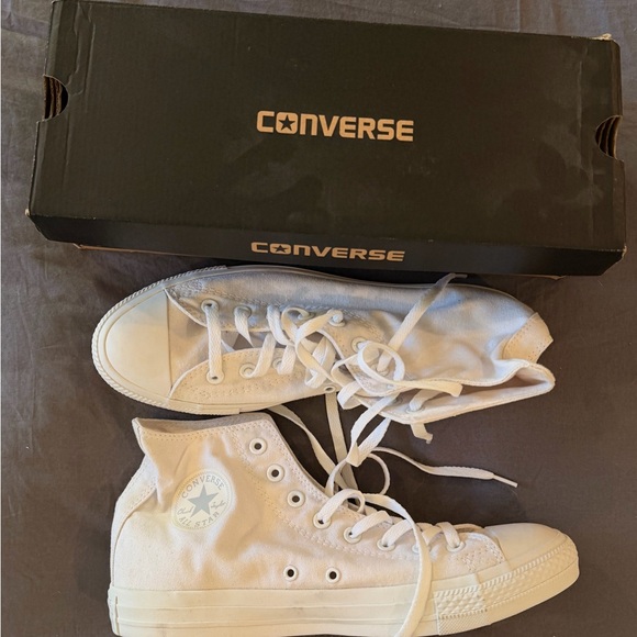 Converse White Unisex High-Tops - Picture 2 of 3
